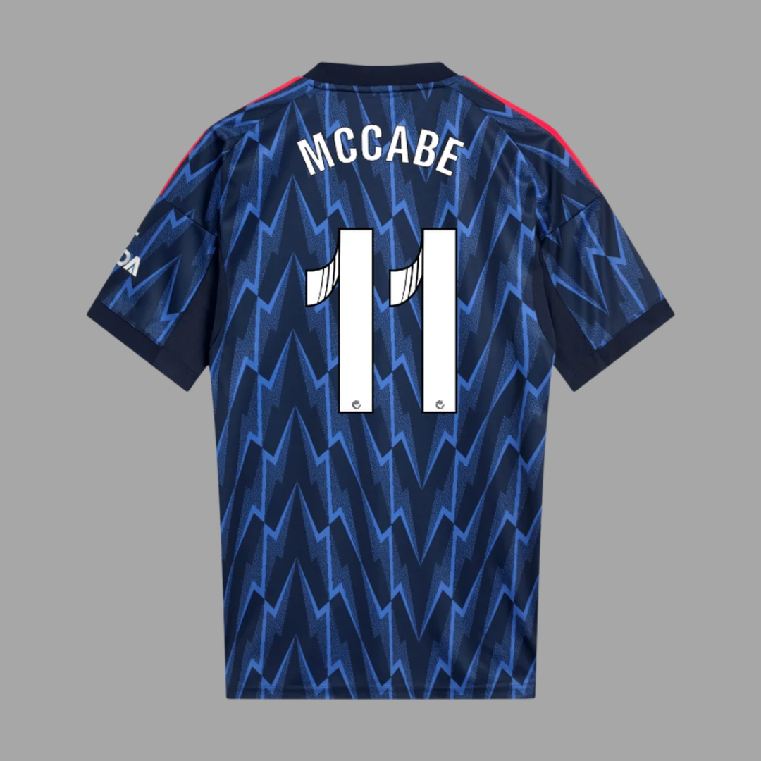 Arsenal 2025/26 Straight Fit Away Stadium Jersey McCABE 11