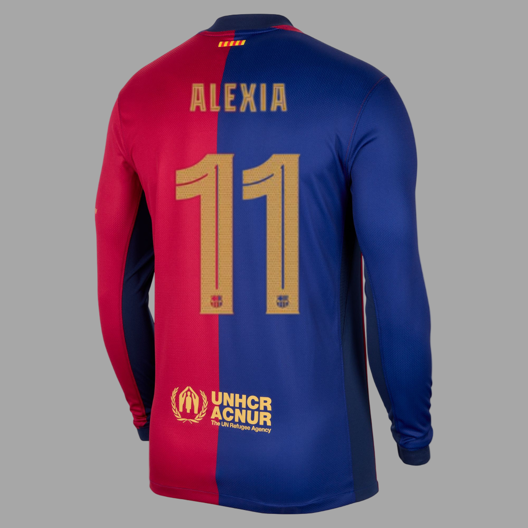 Barcelona Home 24/25 Longsleeve Straight Fit - ALEXIA 11