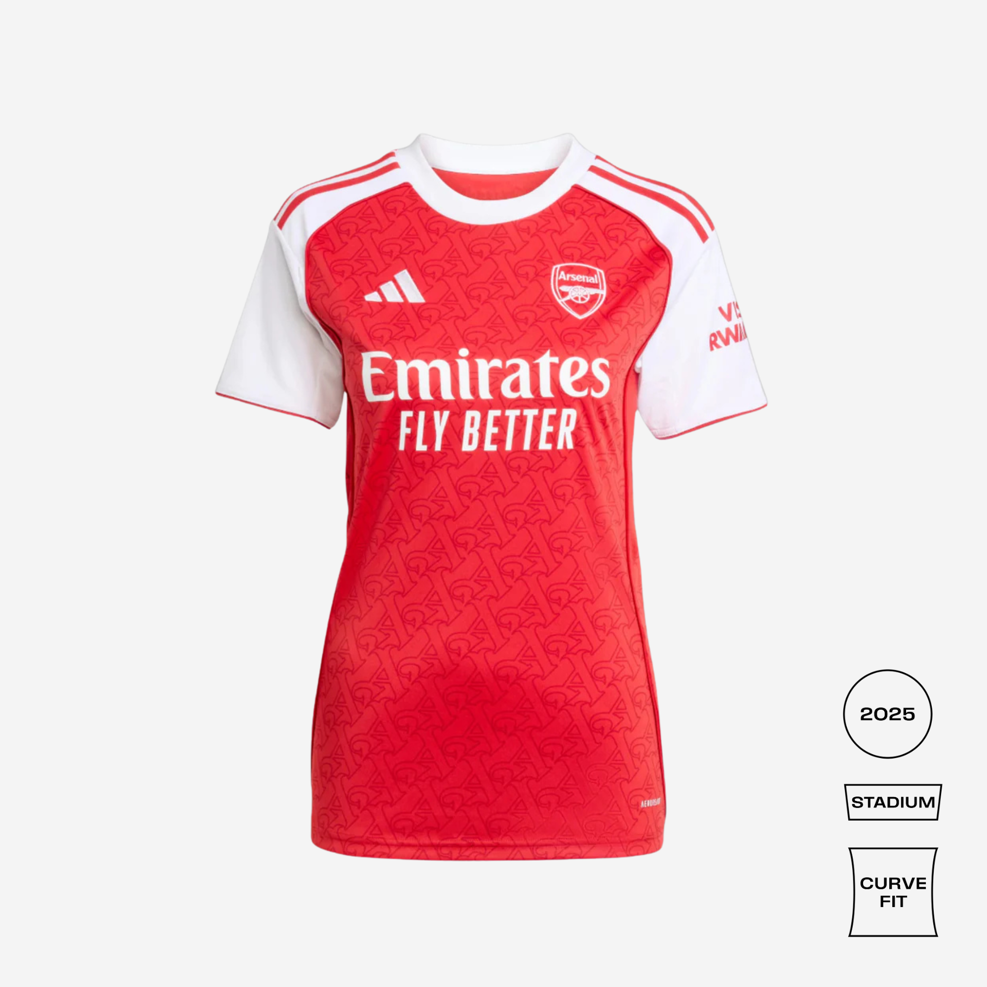 Arsenal 2025/26 Curved Fit Home Stadium Jersey