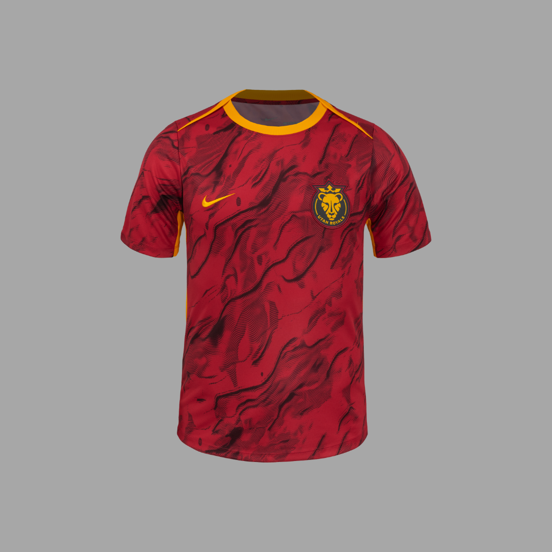 Utah Royals Pre-Match 2025 Straight Fit Nike Stadium Shirt