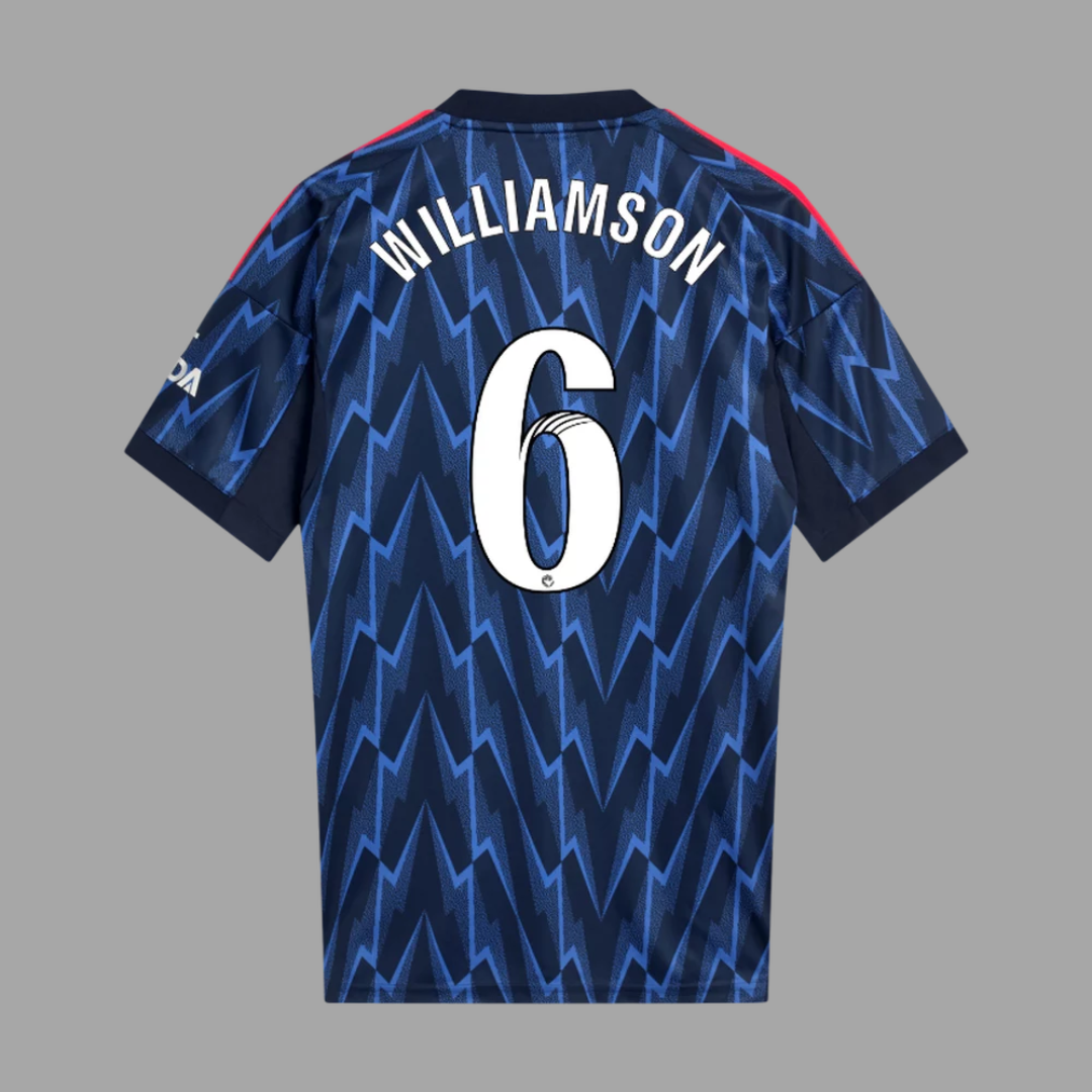 Arsenal 2025/26 Straight Fit Away Stadium Jersey WILLIAMSON 6