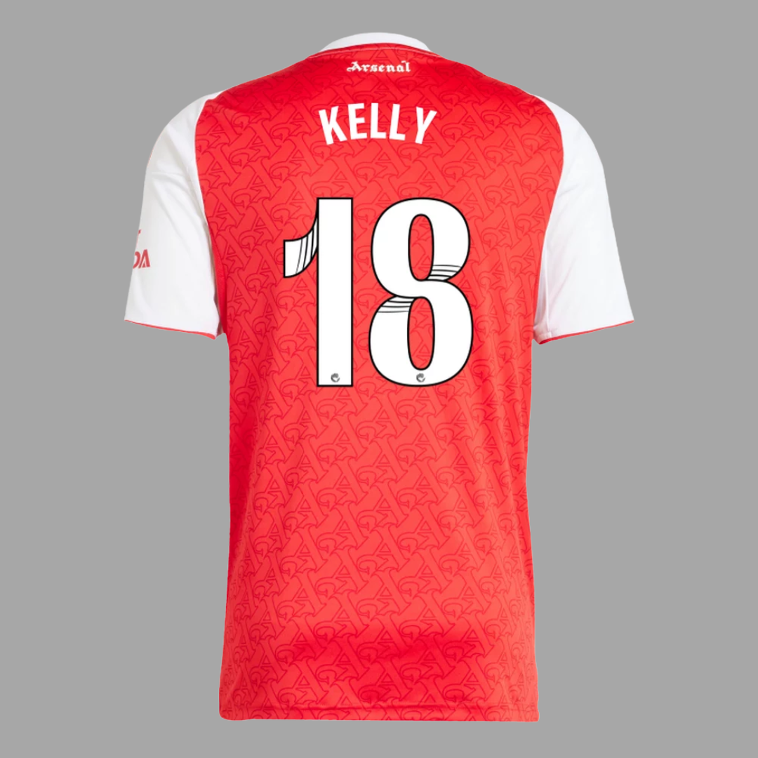 Arsenal 2025/26 Home Straight Fit Stadium Jersey KELLY 18