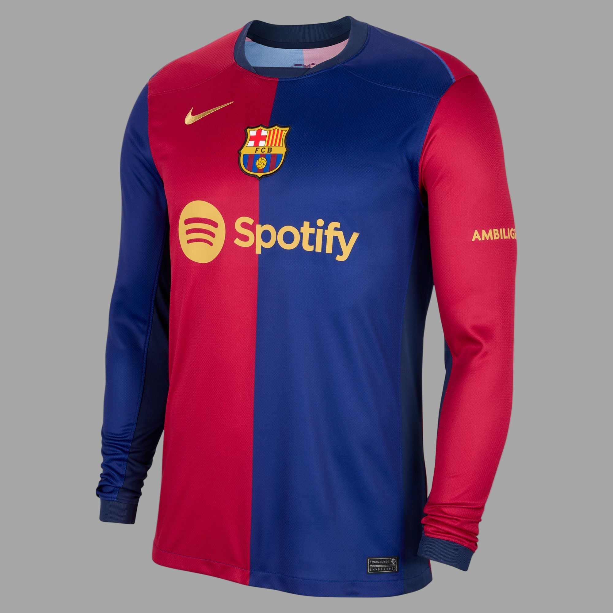Barcelona Home 24/25 Straight Fit Nike Stadium Long-Sleeve Shirt