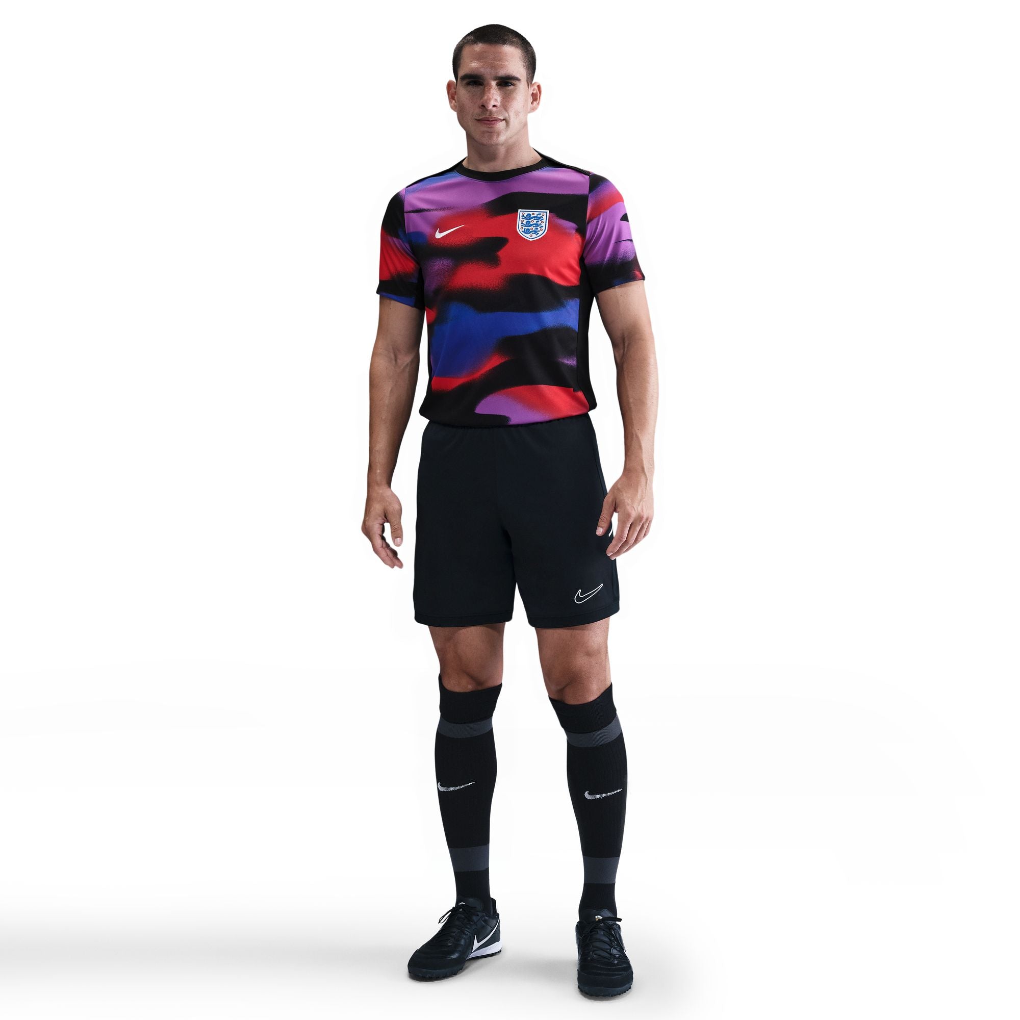 England Academy Pro Straight Fit Nike Dri-FIT Soccer Pre-Match Short-Sleeve Top