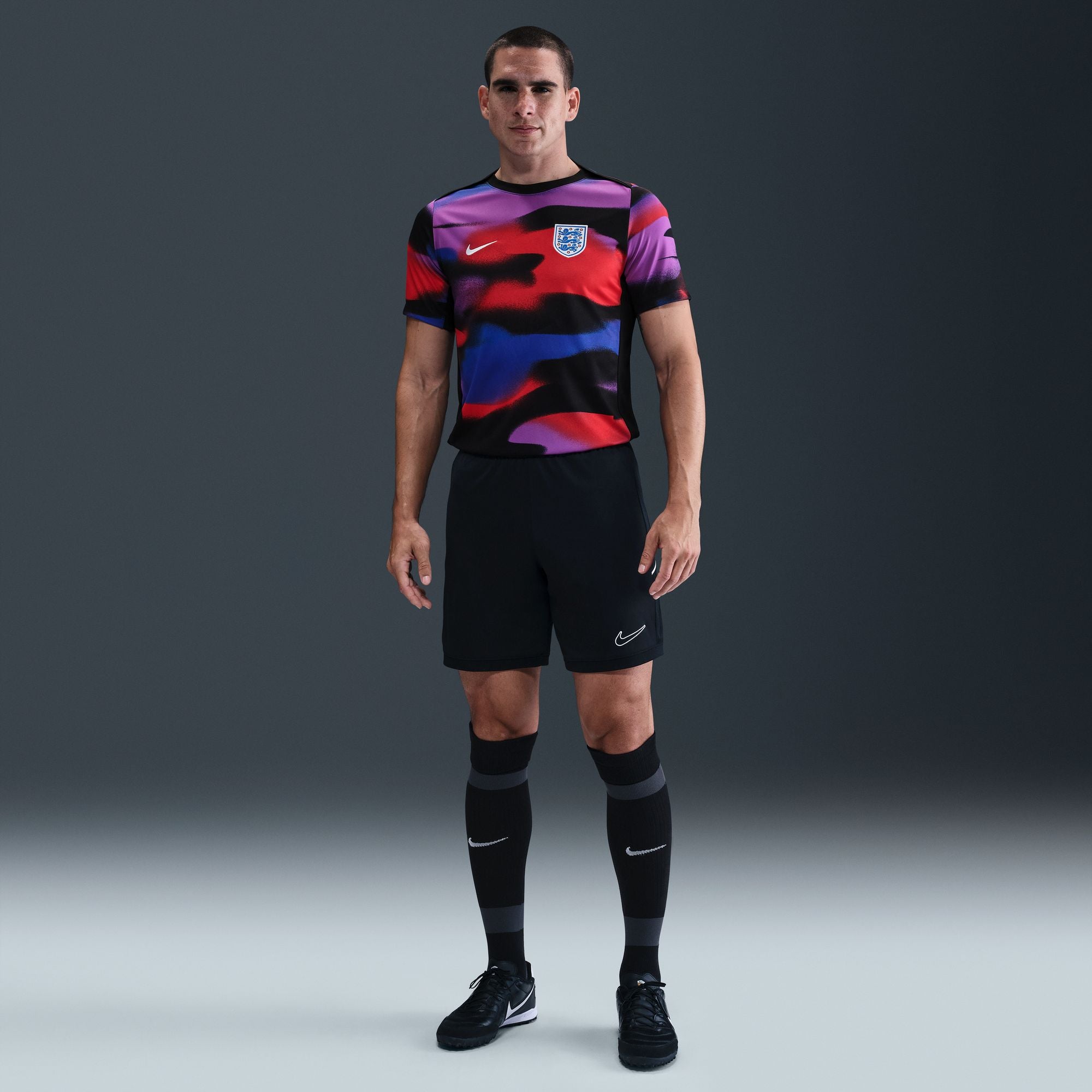 England Academy Pro Straight Fit Nike Dri-FIT Soccer Pre-Match Short-Sleeve Top