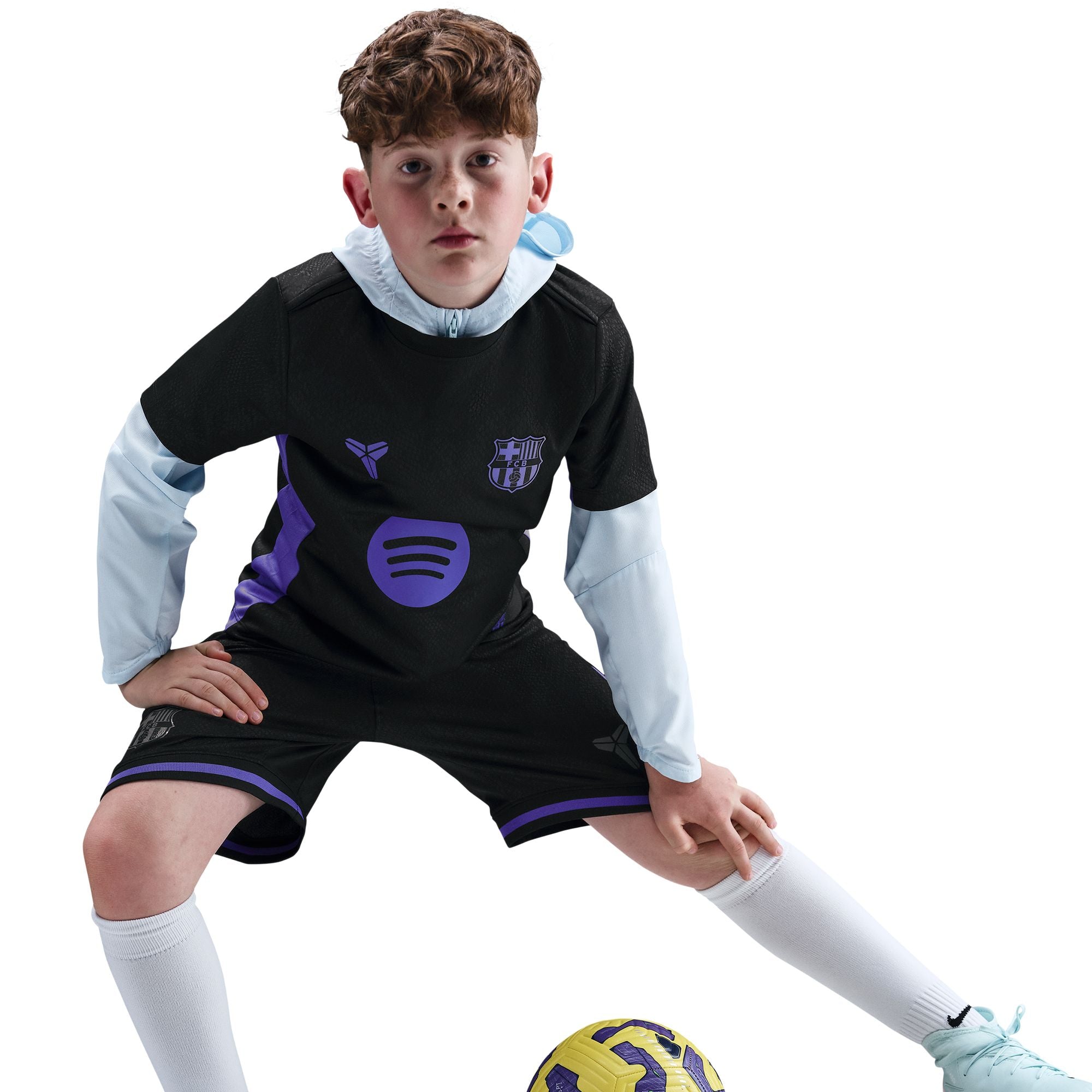 KIDS Kobe Bryant FC Barcelona Academy Pro Away Nike Dri-FIT Soccer Pre-Match Short-Sleeve Top