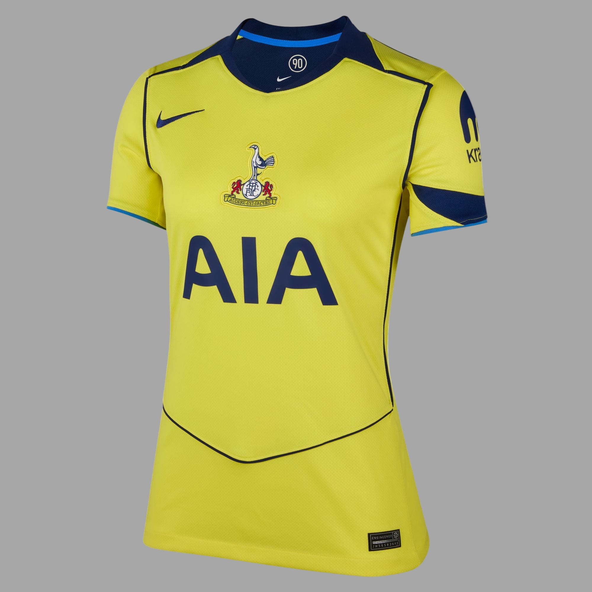 Tottenham Hotspur 2025/26 Stadium Third Curved Nike Dri-FIT Total 90 Soccer Replica Jersey