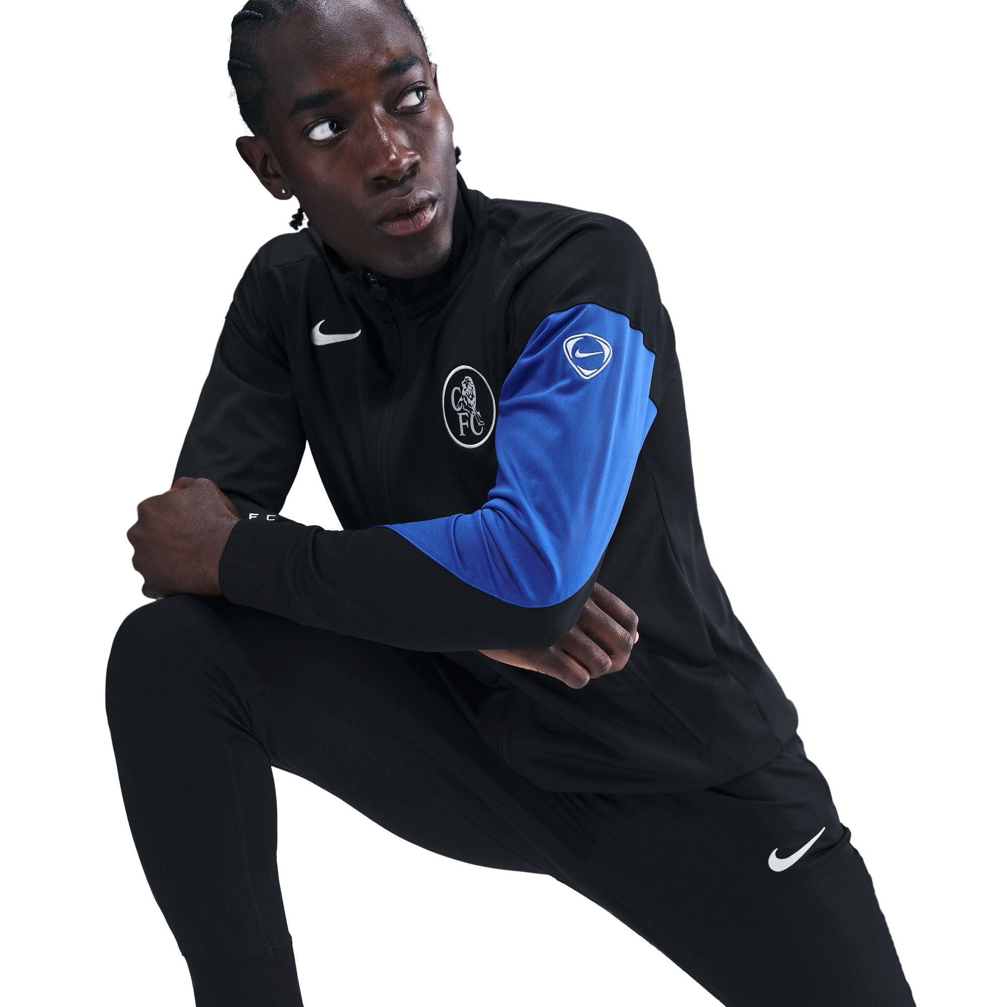 Chelsea FC Strike Third Straight Fit Nike Dri-FIT Total 90 Soccer Knit Track Jacket