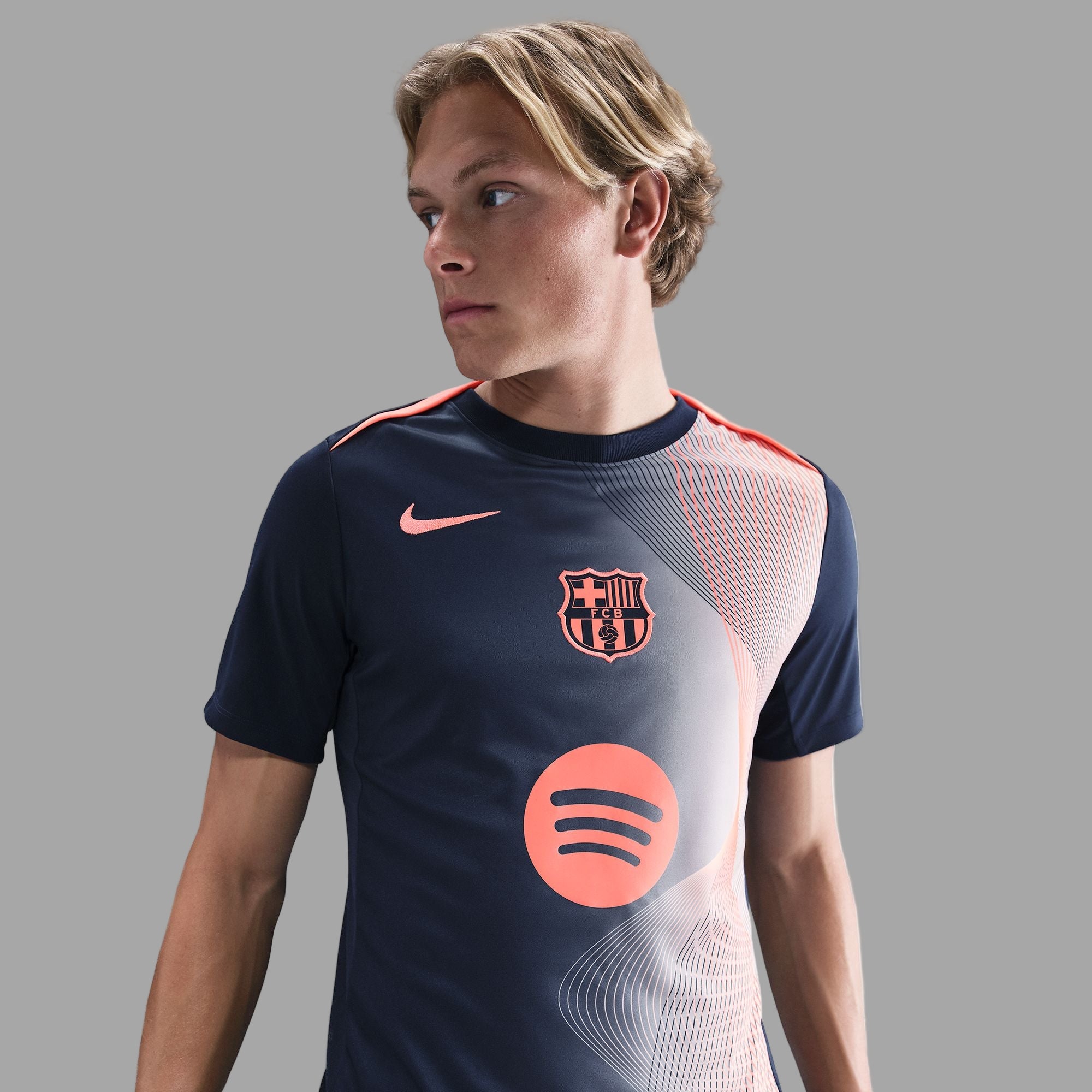 FC Barcelona Academy Pro Third Straight Fit Nike Dri-FIT Soccer Pre-Match Top