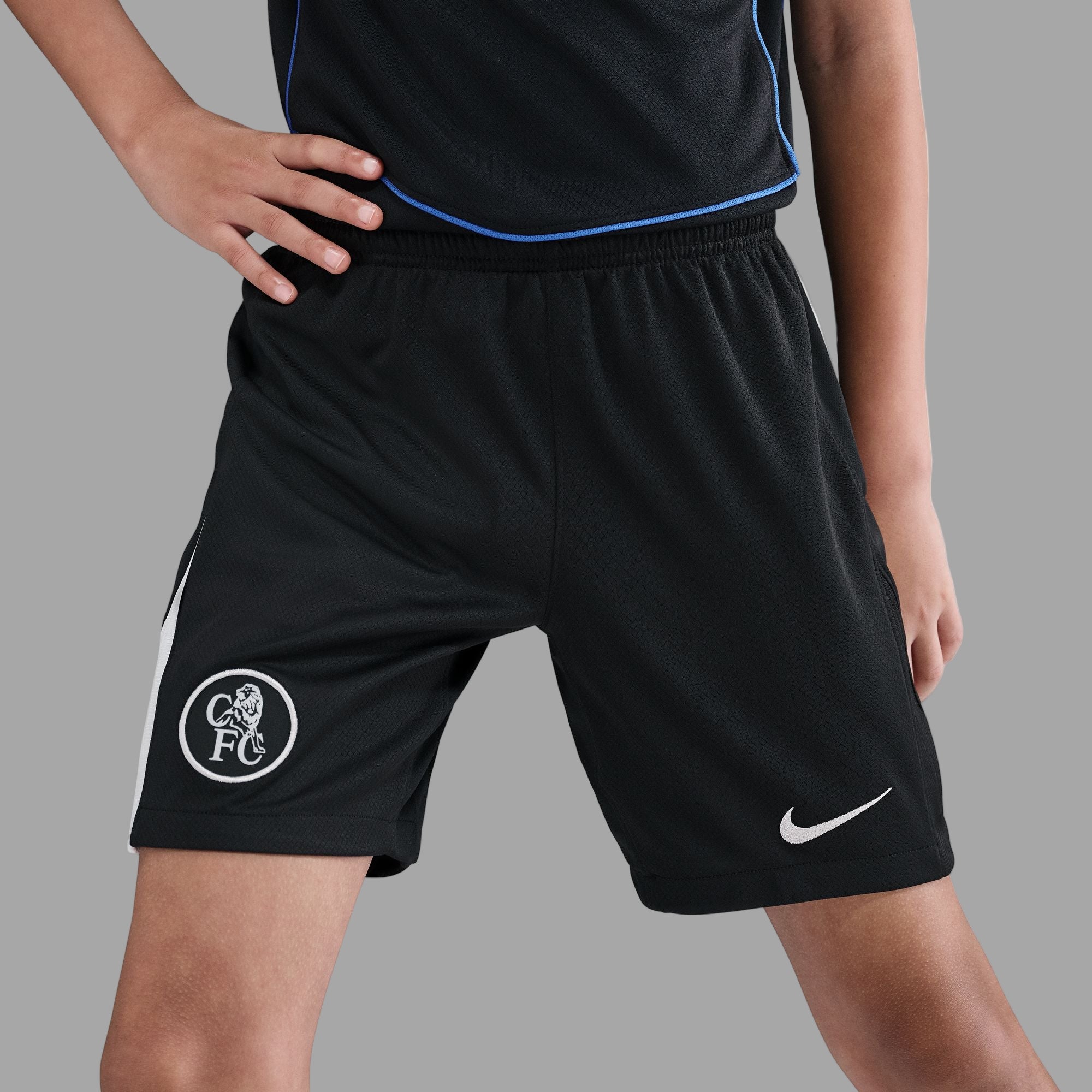 KIDS Chelsea FC 2025/26 Stadium Third Total 90 Soccer Replica Shorts