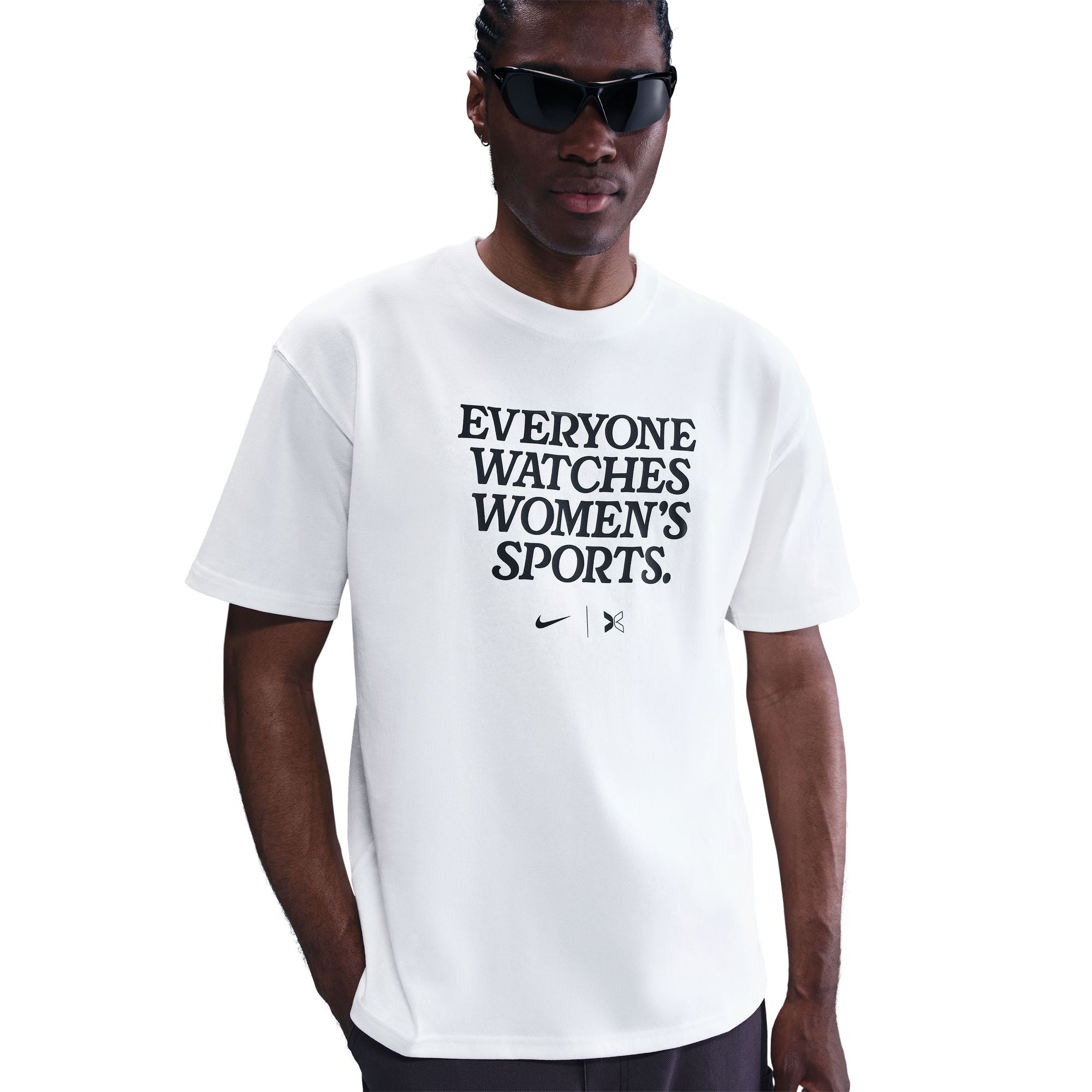 Everyone Watches Women's Sports™ Nike by TOGETHXR Straight Fit T-Shirt (White)