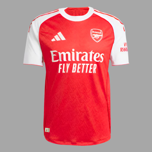 Arsenal 2025/26 Home Straight Match Fit Jersey