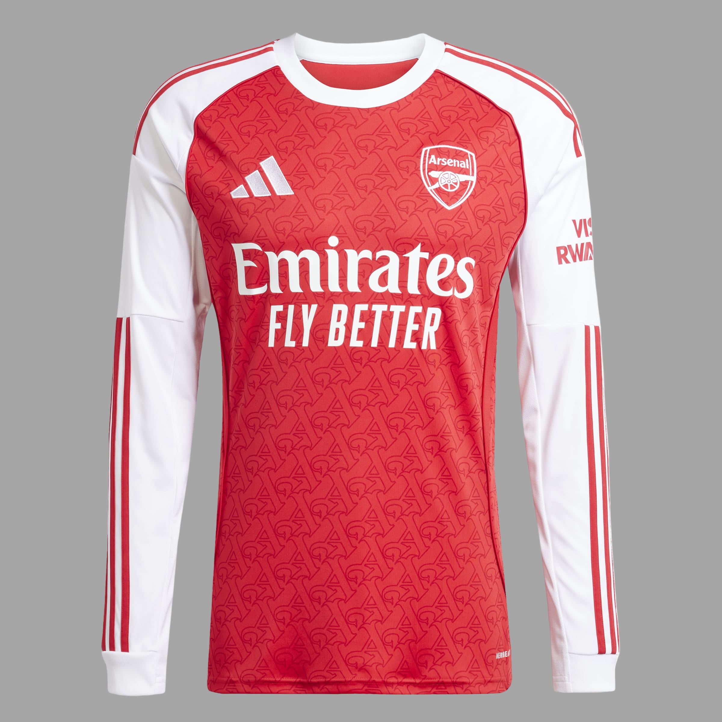 Arsenal 2025/26 Long Sleeve Straight Home Stadium Jersey