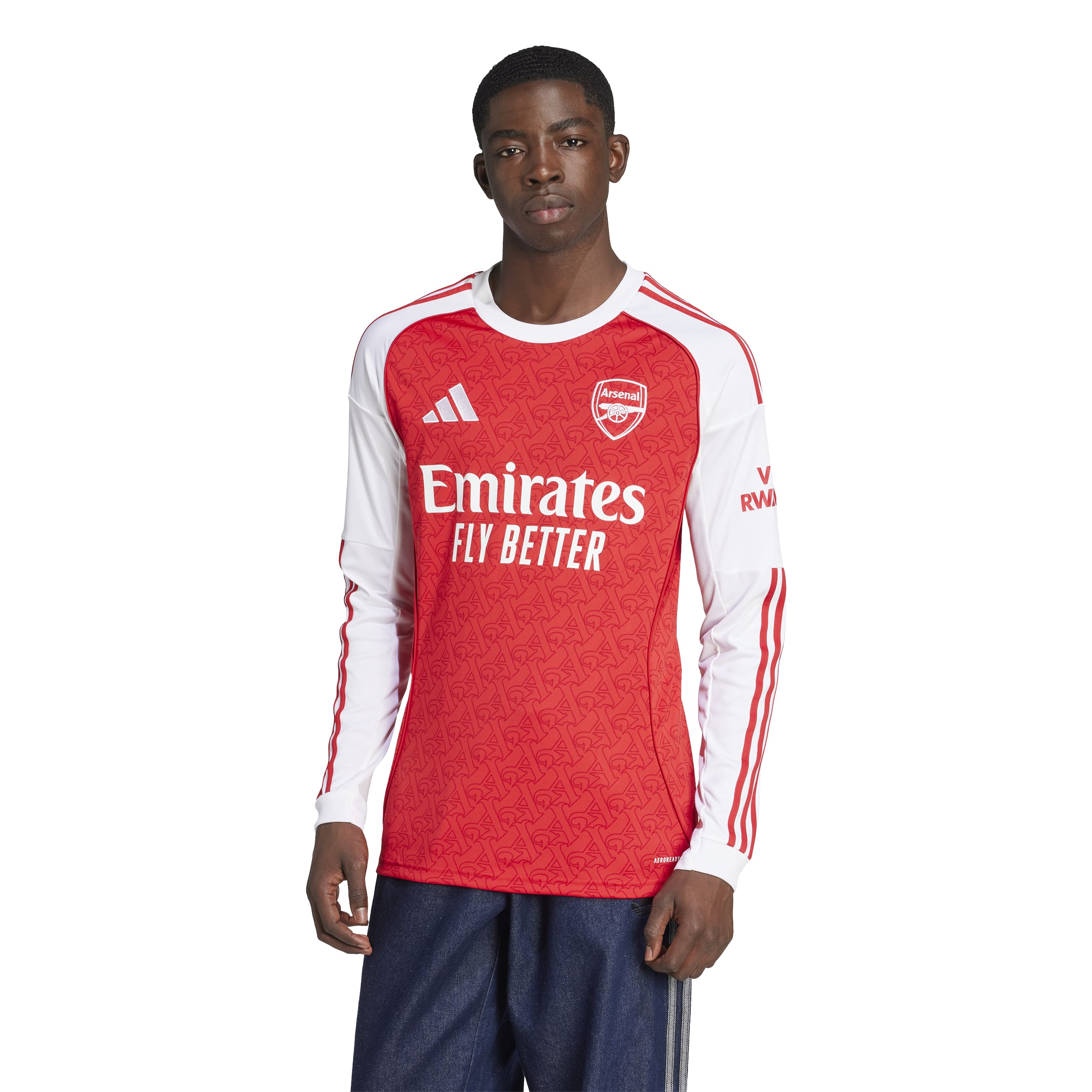 Arsenal 2025/26 Long Sleeve Straight Home Stadium Jersey