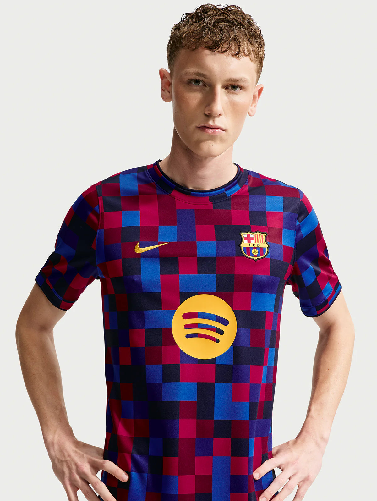 FC Barcelona Home Men's Nike Dri-FIT Soccer Pre-Match Top