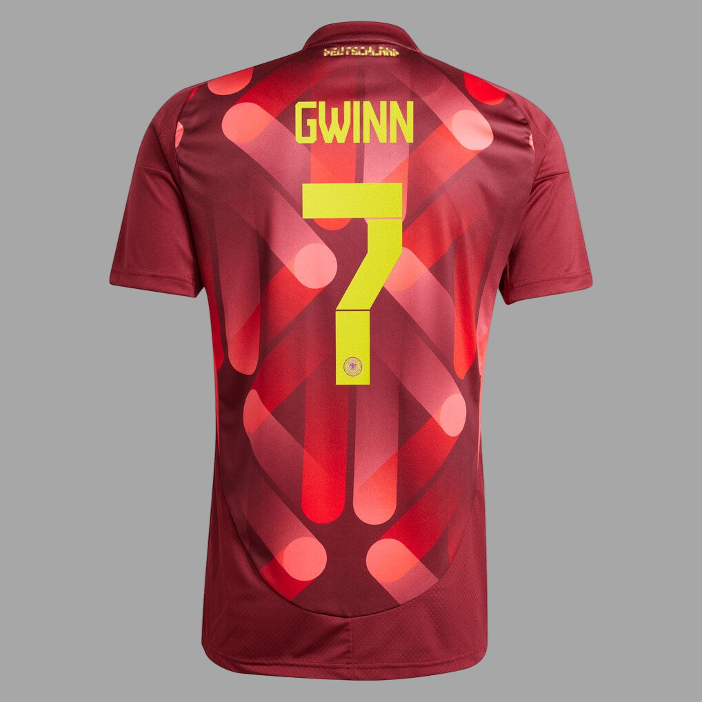Germany Away Straight Fit Large GWINN 7 With Euros Patch Set