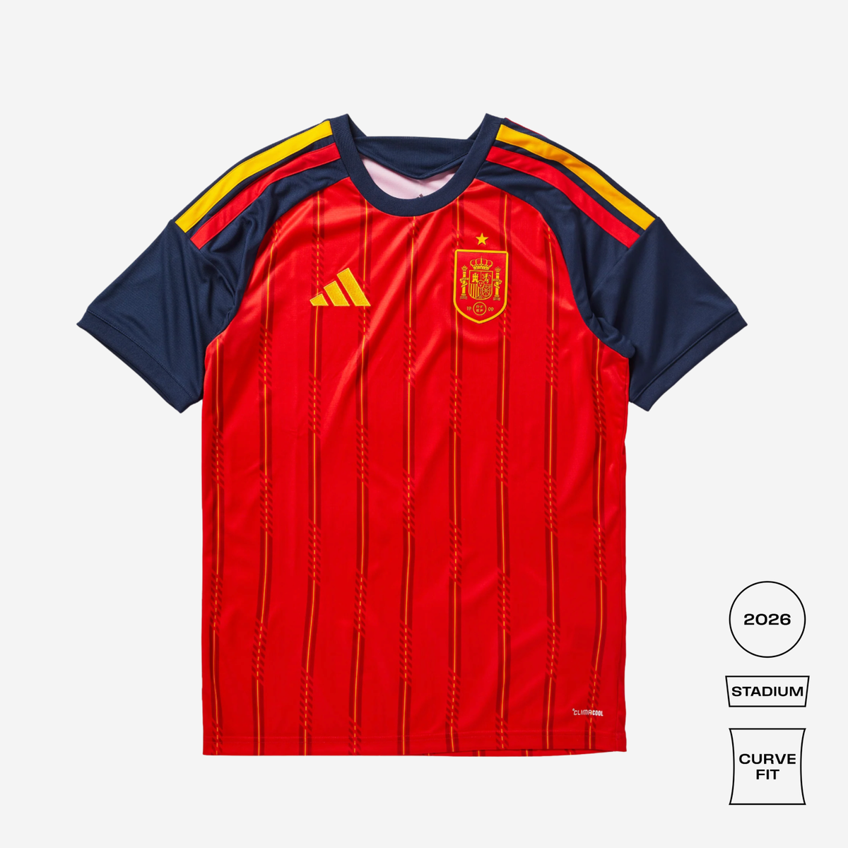 Spain 2026 Home Curved Shirt - adidas