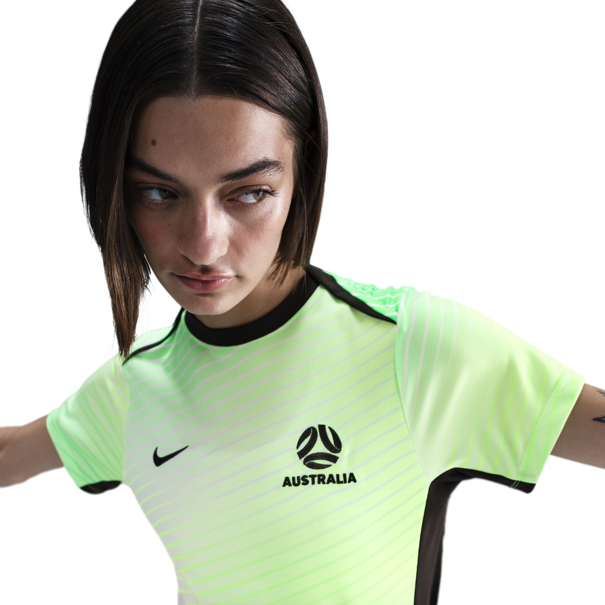 Australia Academy Pro Pre-Match Short-Sleeve Curved Fit Shirt