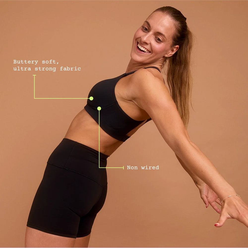 PEBE SPORTS BRA - BLACK